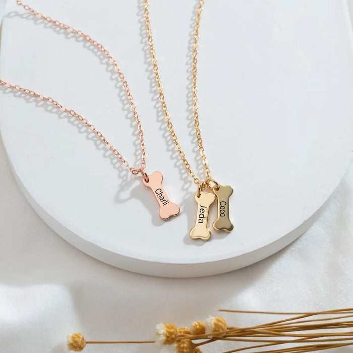 Custom Name Pendant Necklace For Pet Enthusiasts