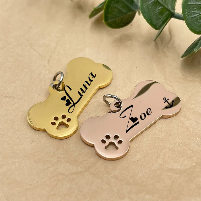 Personalized Pet Name Tag Pendant For Dog Collar