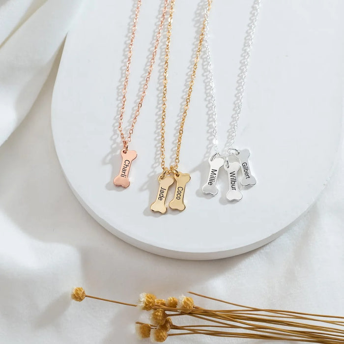 Custom Name Pendant Necklace For Pet Enthusiasts