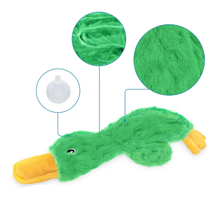 Crinkle Duck Shaped Dog Toy With Squeaker