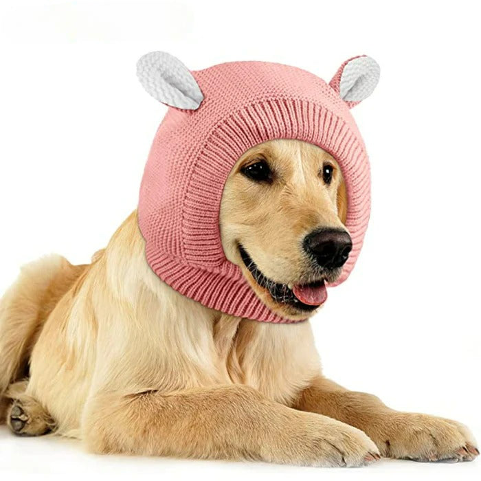 Ears for Dogs, Dog Ear Muffs Noise Protection Knitted Dog Hats Pet