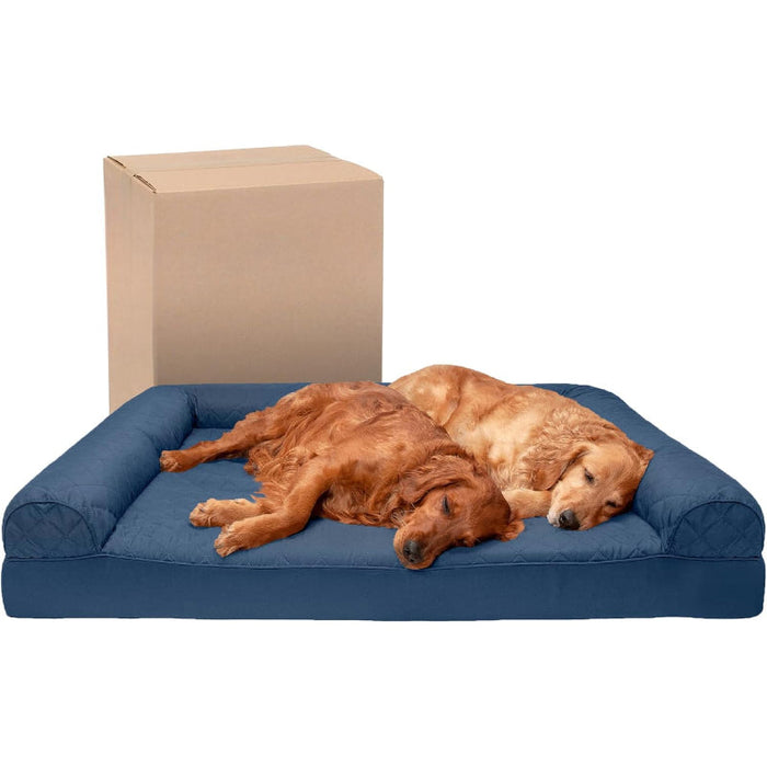 Dog Bed With Removable Bolsters And Washable Cover