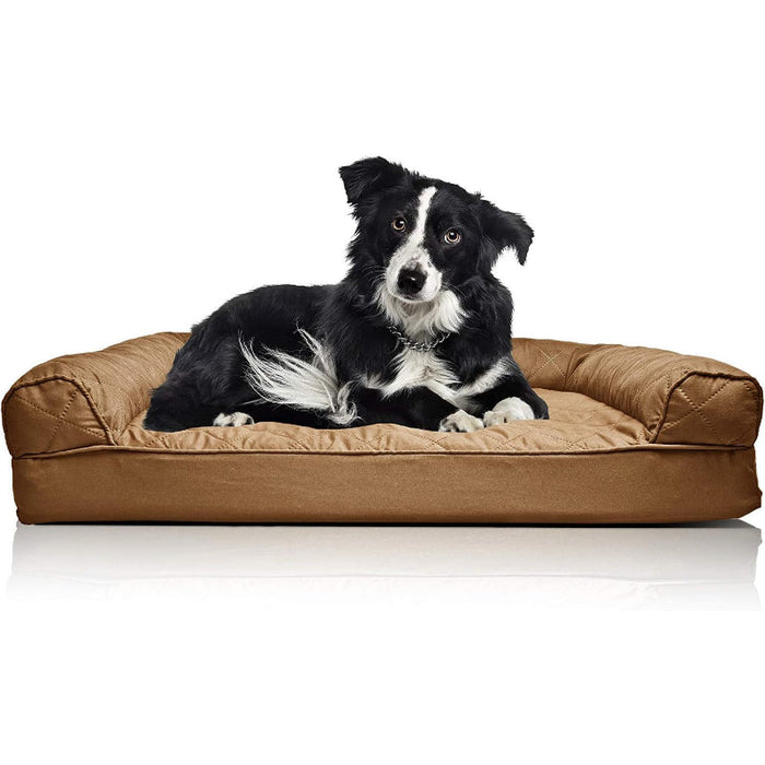 Dog Bed With Removable Bolsters And Washable Cover