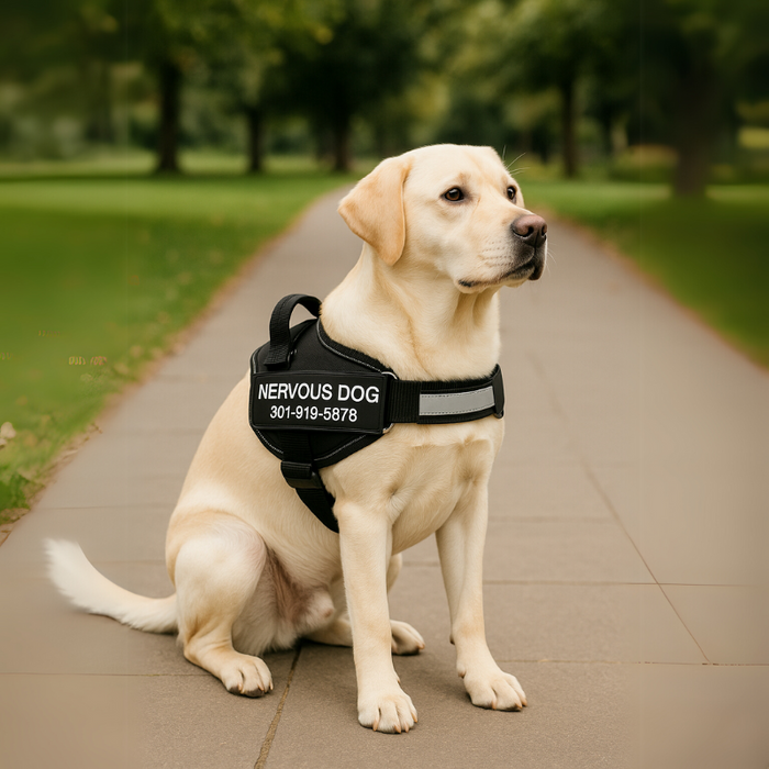 Custom No Pull Dog Harness With Name And Number