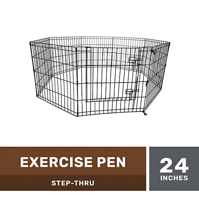 Portable Exercise Pen With Door For Indoor And Outdoor Use