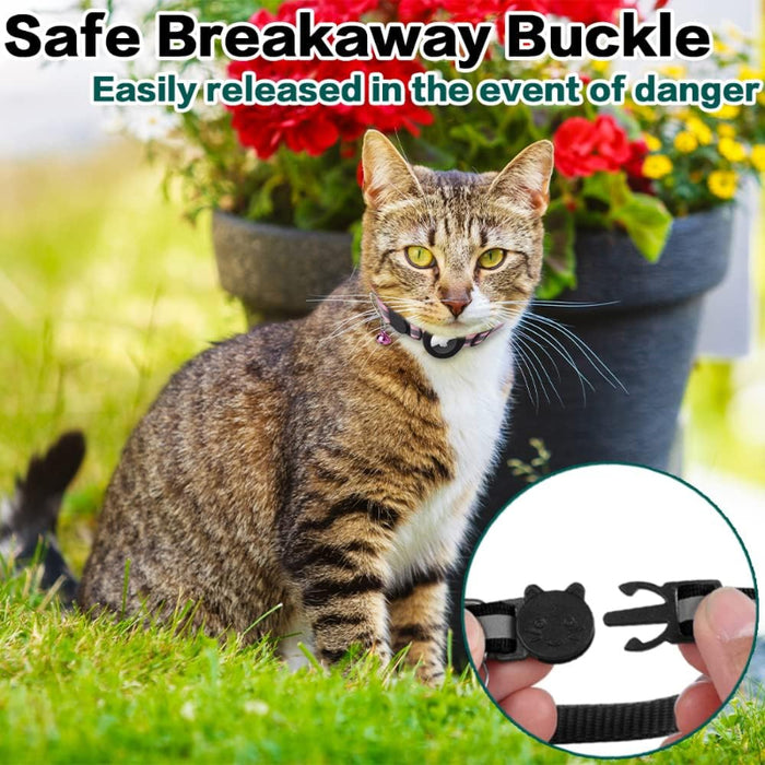 Kitten Collar With Breakaway Buckle And Airtag Holder