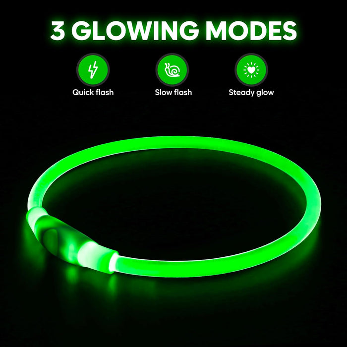 USB Rechargeable LED Safety Collar For Pets