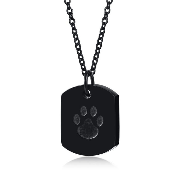 Custom Double Sided Paw Print Pendant With Photo And Text