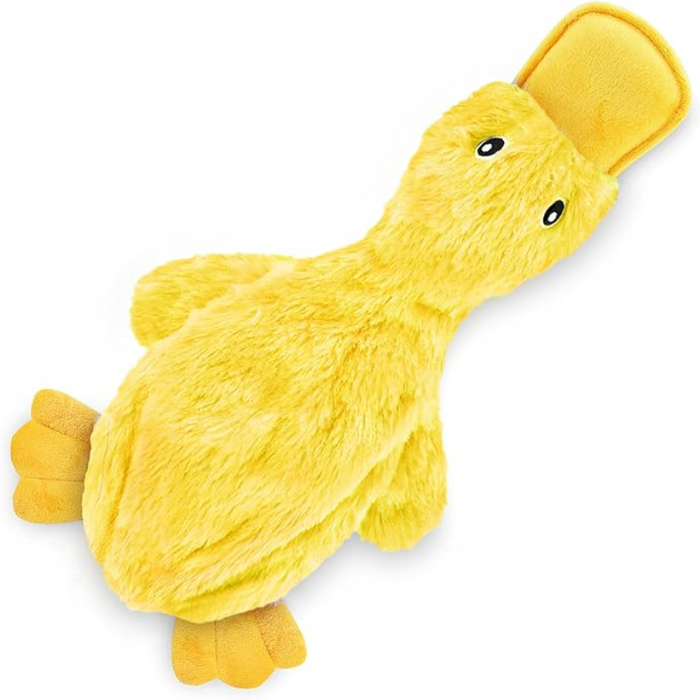 Crinkle Duck Shaped Dog Toy With Squeaker