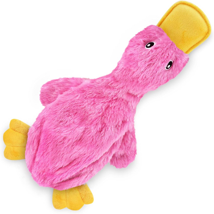 Crinkle Duck Shaped Dog Toy With Squeaker