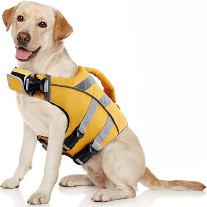 Dog Life Jacket With Reflective Stripes With Adjustable High Visibility Vest
