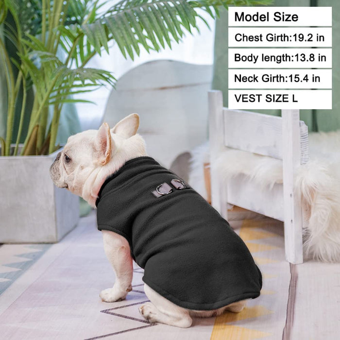Dog Fleece Vest Sweater Winter Jacket For Small And Medium Dogs