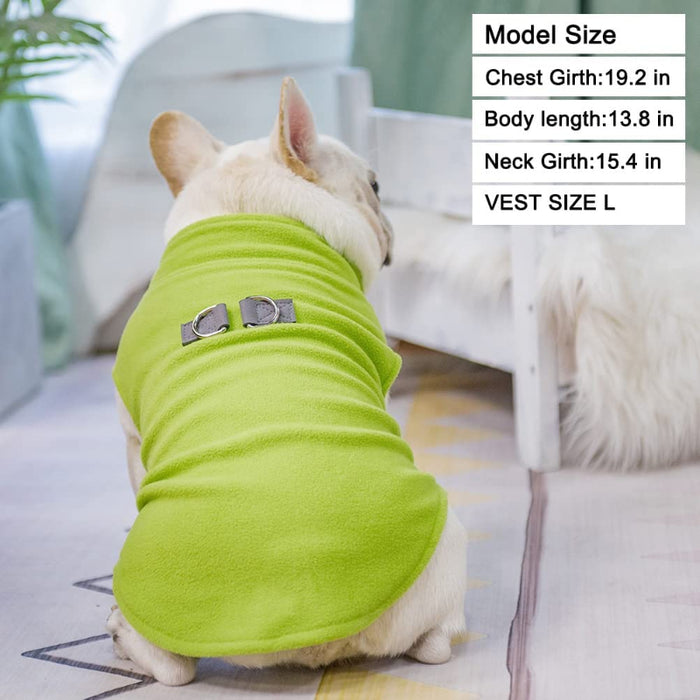 Dog Fleece Vest Sweater Winter Jacket For Small And Medium Dogs