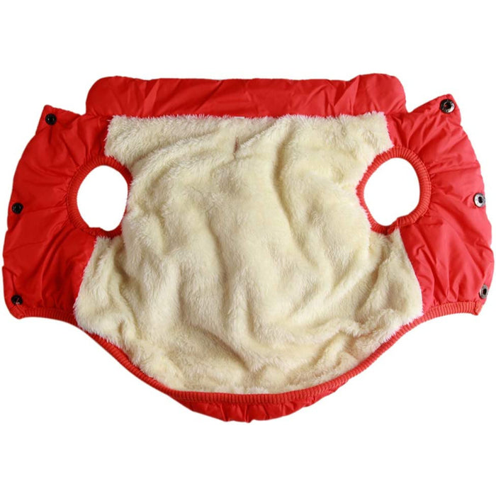 2 Layers Fleece Lined Warm Dog Jacket For Puppy Winter Cold Weather,Soft Windproof Small Dog Coat