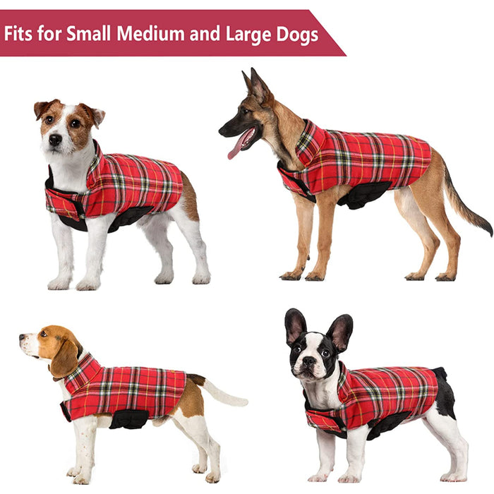 Warm Dog Coat, Reversible Dog Jacket Waterproof Dog Winter