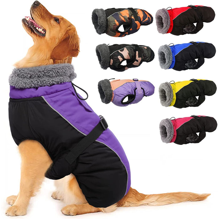 Extra Warm Dog Coat Reflective Adjustable Dog Jacket