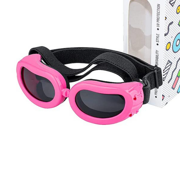 Dog Sunglasses Small Breed Dogs Goggles UV Protection Eye Wear Windproof Anti-Fog Pet Glasses For Doggy About Over 5lbs, White