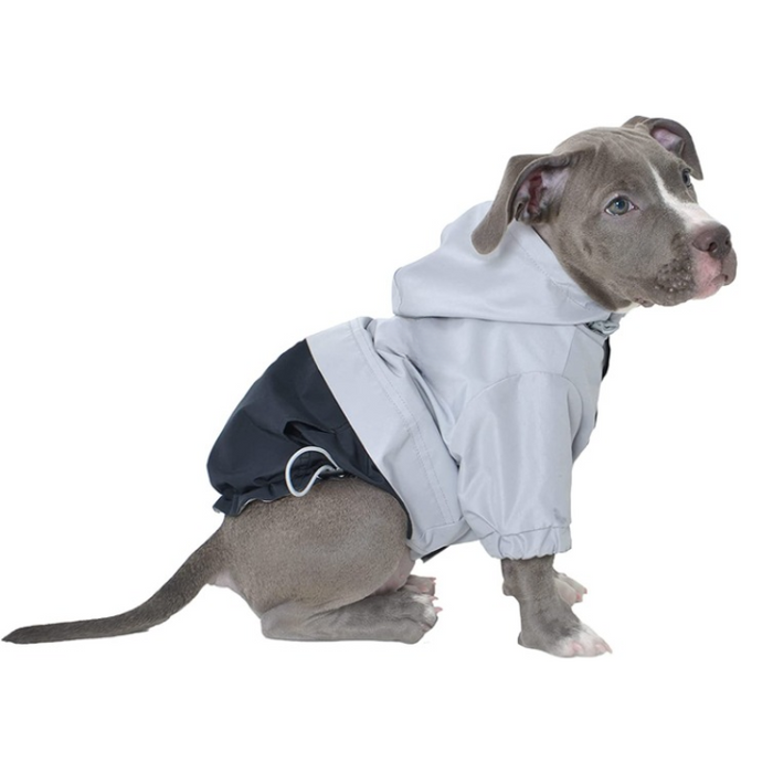 Dog Coat With Hoodie, Adjustable Drawstring, Comes With Leash Hole