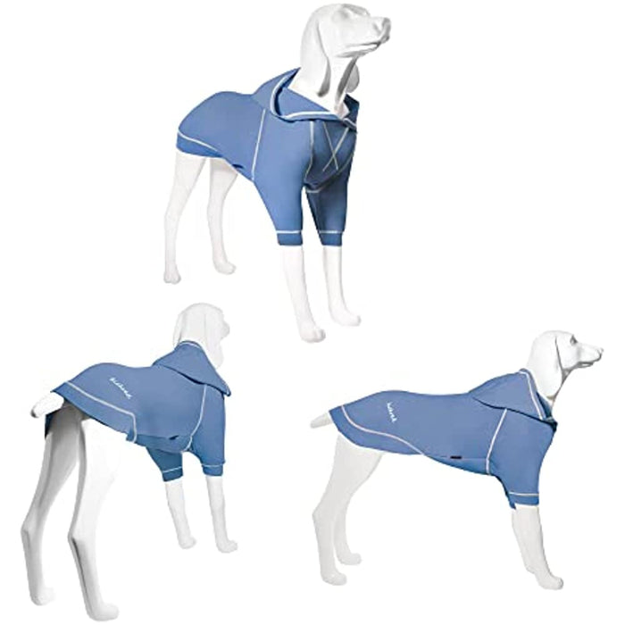 Basic Dog Hoodie Sweatshirts, Pet Clothes Hoodies Sweater With Hat & Leash Hole, Soft Cotton Outfit Coat For Small Medium Large Dogs Light Blue