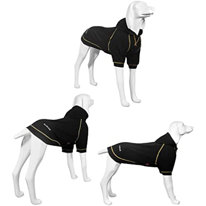Basic Dog Hoodie Sweatshirts, Pet Clothes Hoodies Sweater With Hat & Leash Hole, Soft Cotton Outfit Coat For Small Medium Large Dogs Black