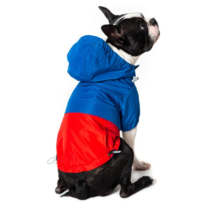 Adjustable Drawstring Dog Coat With Hoodie And Skin Friendly Rain Coat