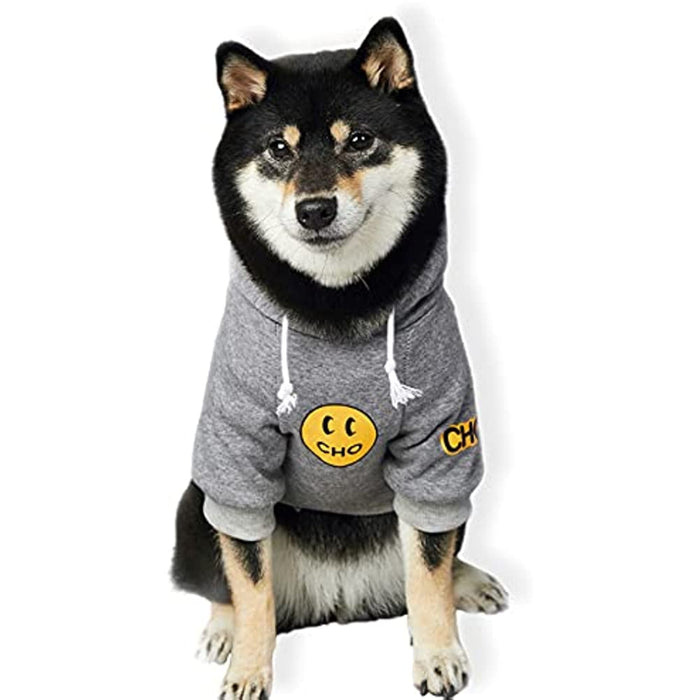 Smiley Dog Hoodie Stylish Dog Clothes Smiley Face Sweater Cotton Sweatshirt Fashion Outfit For Dogs Cats Puppy