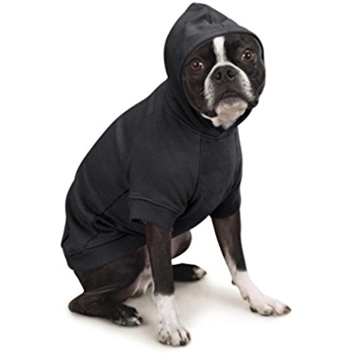 Jet Black Basic Hoodie For Dogs