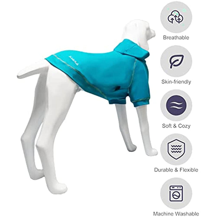 Basic Dog Hoodie Sweatshirts, Pet Clothes Hoodies Sweater With Hat & Leash Hole, Soft Cotton Outfit Coat For Small Medium Large Dogs Blue