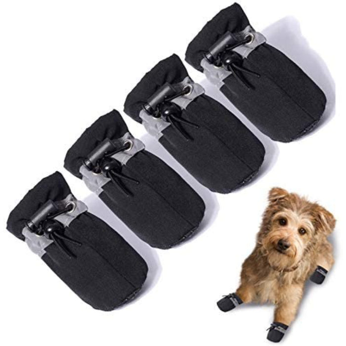 Dog Boots & Paw Protector, Anti-Slip Sole Winter Snow Dog Booties