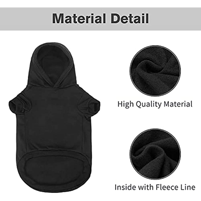 Security Dog Hoodies Puppy Sweater Cold Weather Dog Coats Soft Brushed Fleece Pet Clothes Hooded Sweatshirt For Dog Cat