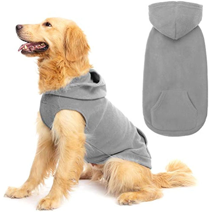 Pet Dog Clothes With Pocket, Polar Fleece Dog Hoodie Fall
