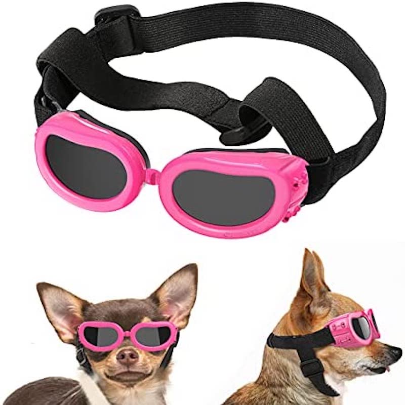 Dog Sunglasses for Small Breed UV Protected Goggles Paw Print Pad