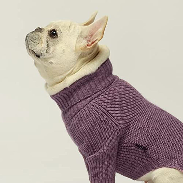 Thermal Knitted Dog Sweater Doggy Winter Coat Pet Clothes Doggie Turtleneck Jacket Puppy Outfits