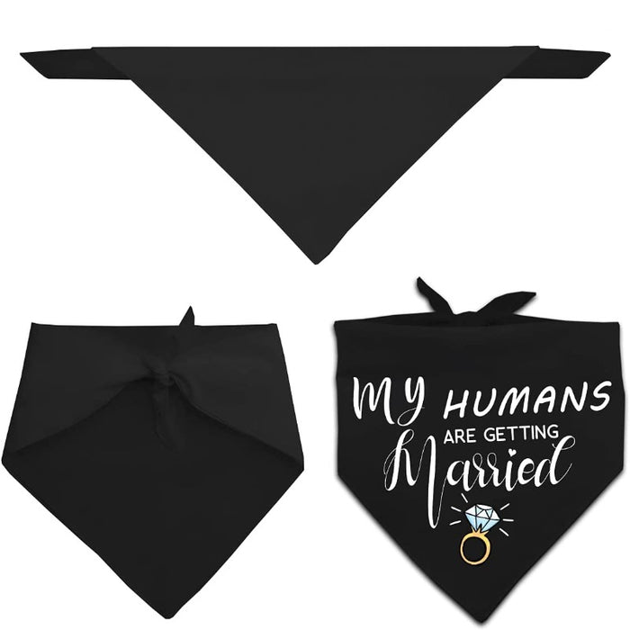 My Humans Are Getting Married She Said Yes Dog Bandana, Wedding Engagement Photos, Pet Scarf Accessories, Pet Accessories For Dog Lovers
