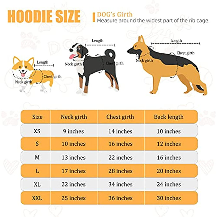 Dog Hoodie Security Dog Sweater Soft Brushed Fleece Dog Clothes Dog Hoodie Sweatshirt With Pocket Dog Sweaters For Large Dogs