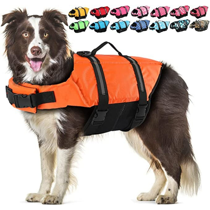 Dog Life Preserver, Dog Flotation Vest For Swimming