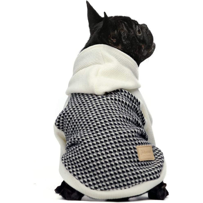 Knitted Pet Clothes Dog Sweater Hoodie Sweatshirts Pullover Cat Jackets White Small