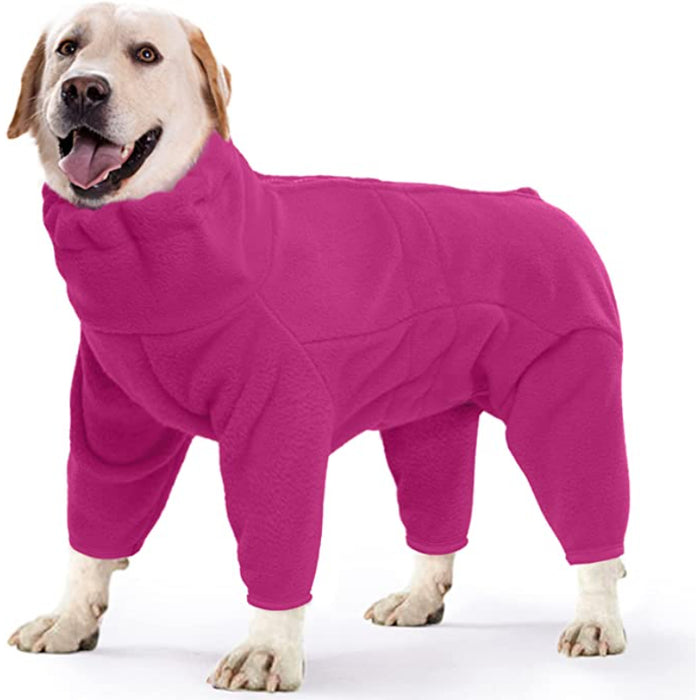 Dog Winter Coat Soft Fleece Pullover Pajamas, Pet Outfit Clothes