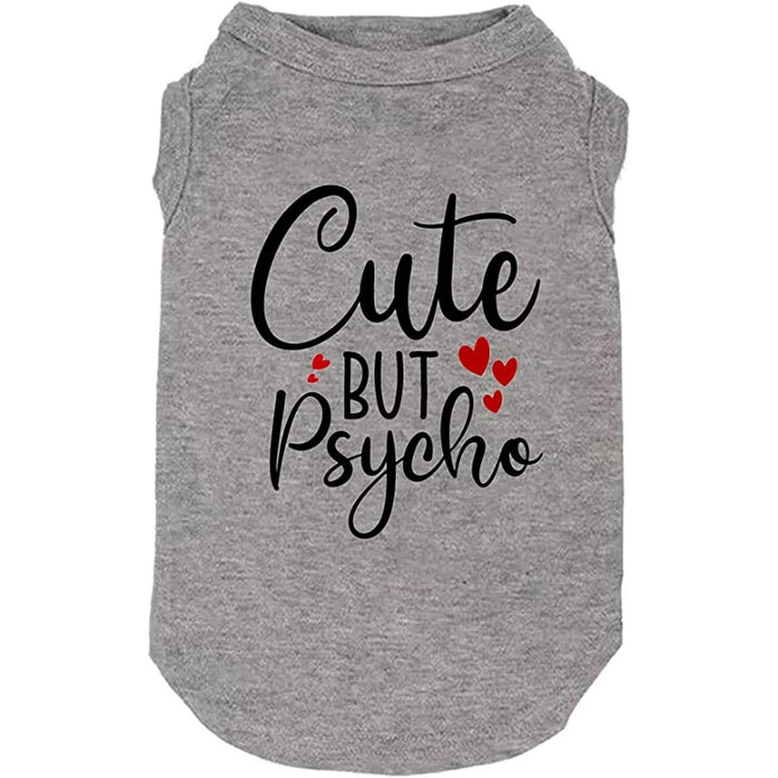 Dog Clothes Funny Slogan Print T Shirt Vest Soft and Light-Weight for Small Medium Large Dogs Sleeveless Shirts