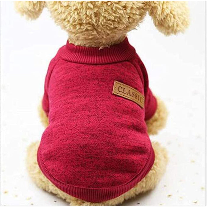 Classic Sweater Sweatshirt Soft Fleece Coat For Dogs