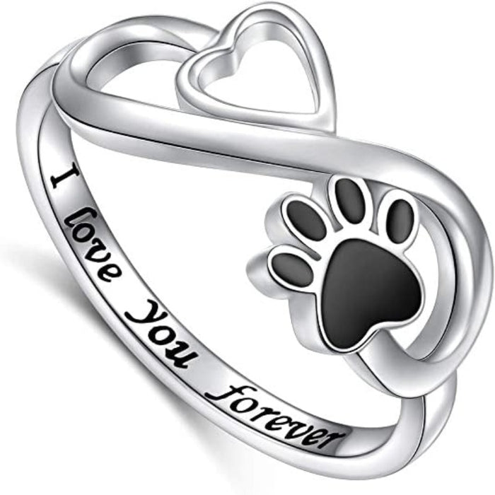 Pet Lovers Paw Print Ring