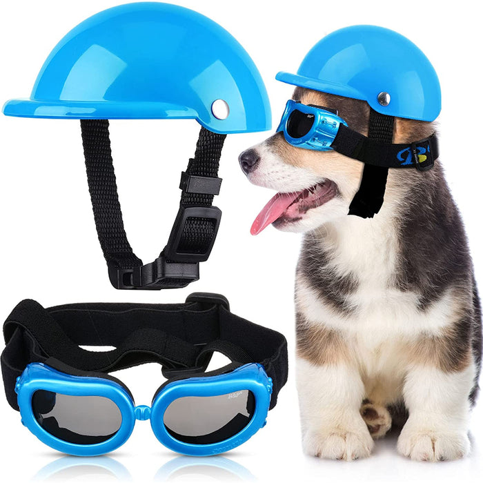 Small Dog Helmet Goggles UV Protection Doggy Sunglasses