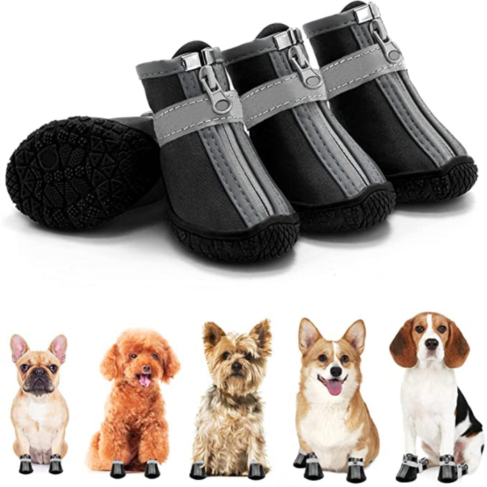 Dog Breathable Shoes For Paw Protector With Reflective Strips Rugged