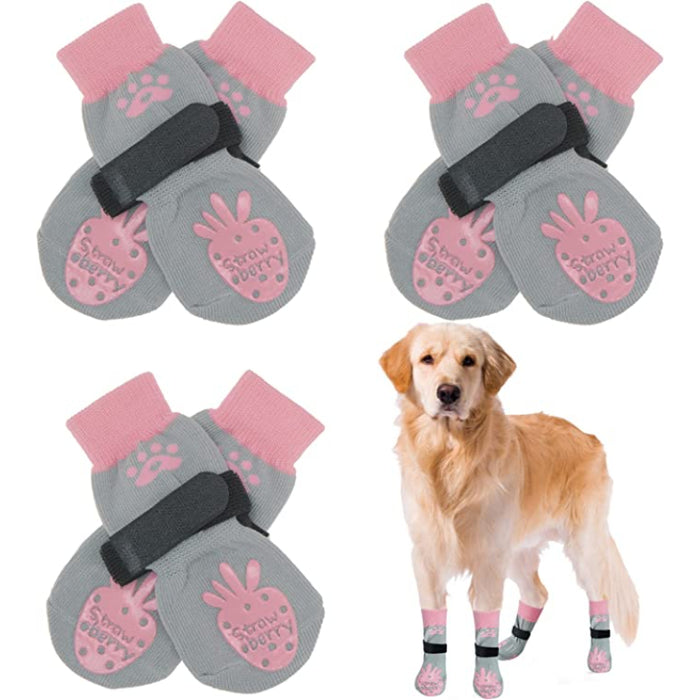 Anti-Slip Paw Protectors Socks With Elastic Adjustable