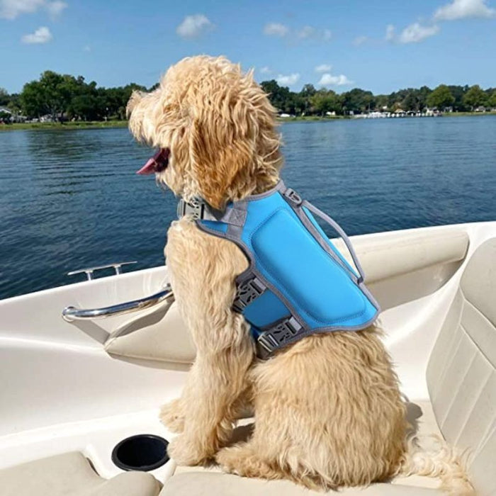 Dog Life Jacket, Skin-Friendly Neoprene Puppy Dog Life Jacket With Superior Buoyancy And Rescue Handle, Pink, Extra Small