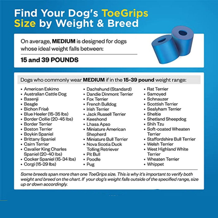 ToeGrips For Dogs Instant Traction On Rubber Nails For Dogs