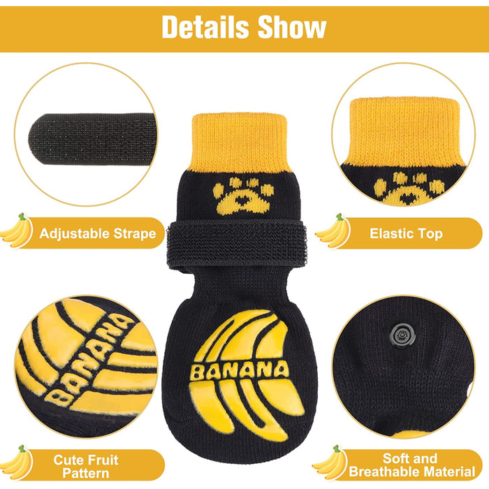 Anti-Slip Paw Protectors Socks With Elastic Adjustable