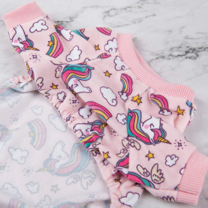 Dog Pajamas Pink Unicorn Jumpsuit Pet Clothes Pyjamas Puppy Clothes