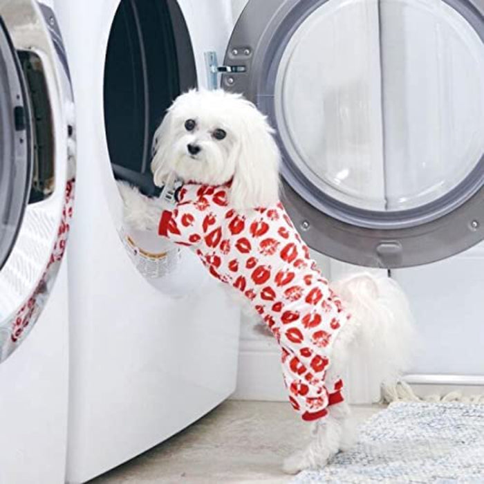 Dog Pajamas Valentines Day Soft Cat Apparel Puppy Pjs Onesies