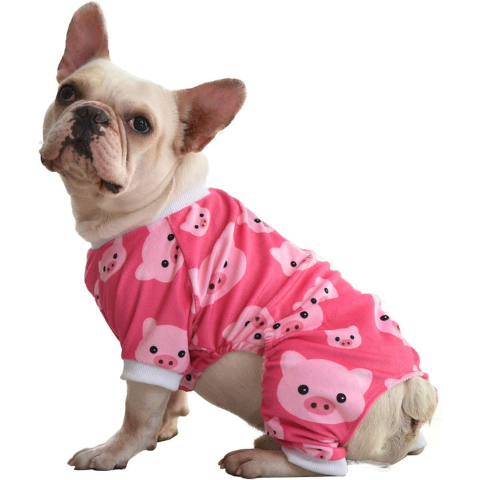 Pink Pig Dog Pajamas Cat Clothes Pet Pjs Onesie